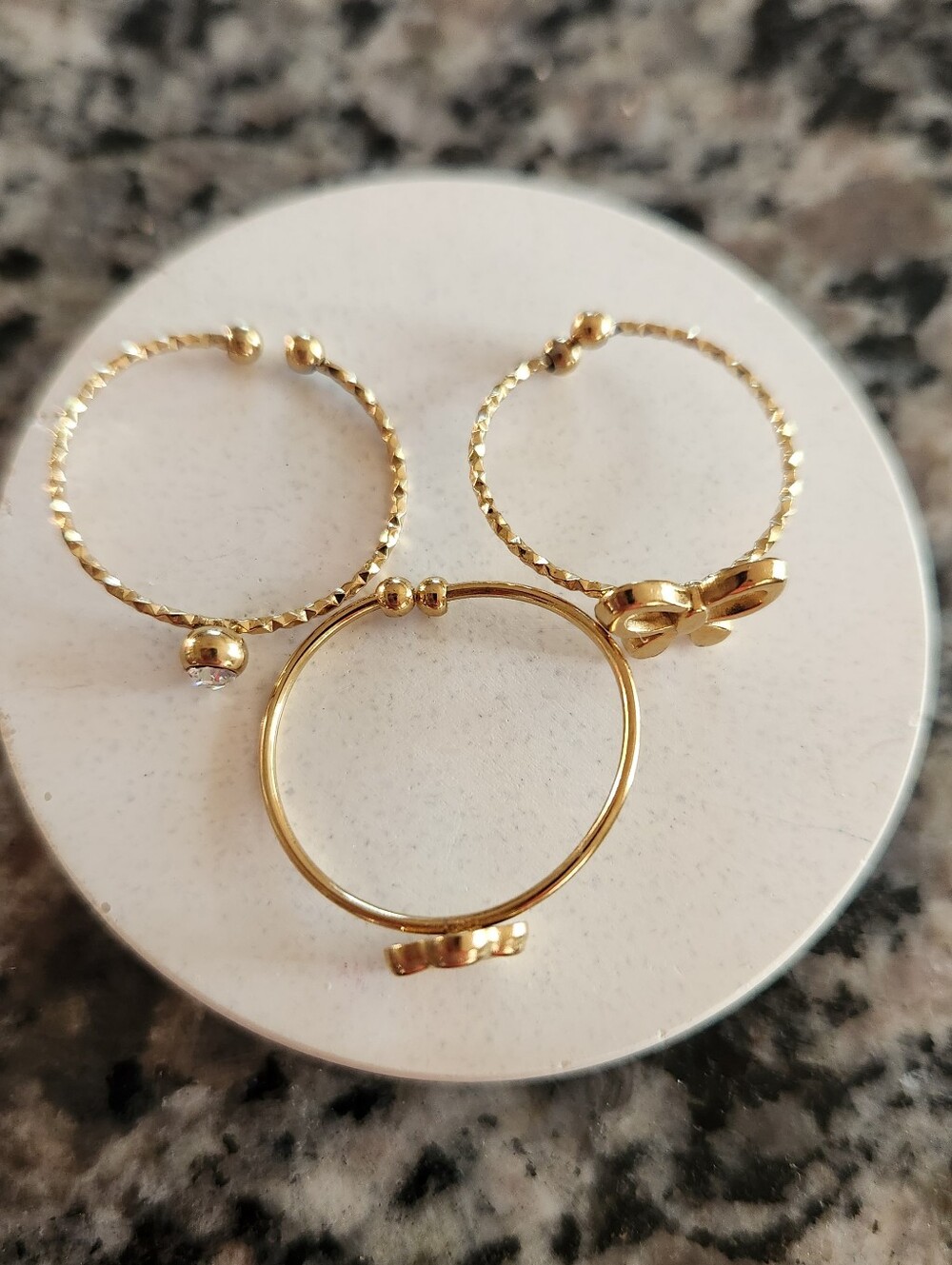 Set Of 3 Gold Rings - Picture 3 of 3
